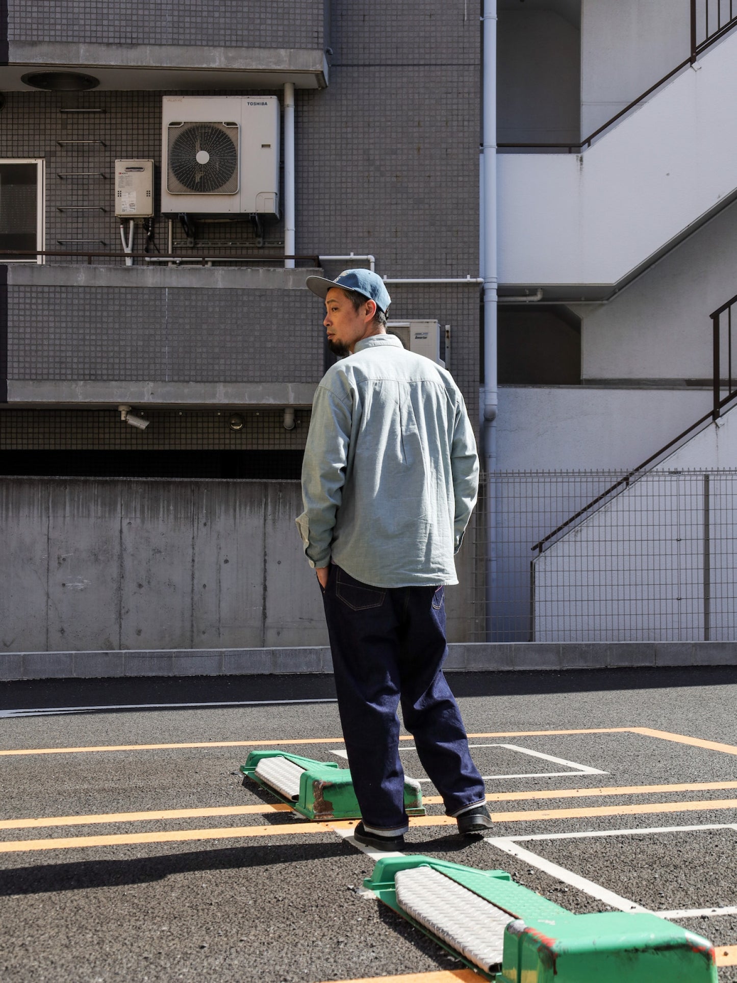 ”OWN WAY” B.D SHIRTS 改 (CHAMBRAY) / Smokey blue