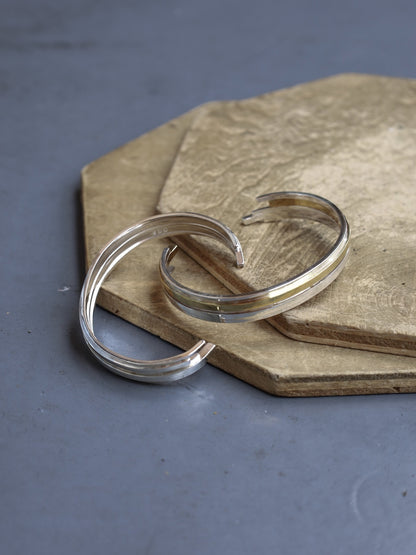 UNEVEN BARS BANGLE(Slim) / Silver × Silver