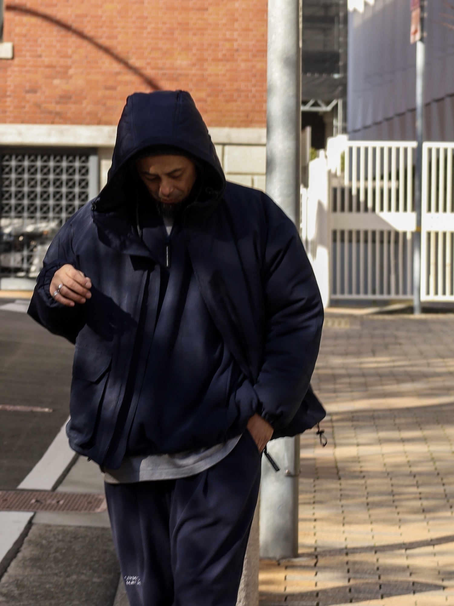 FLEECE BASEBALL HALF ZIP JACKET / Navy – FLATBUSH
