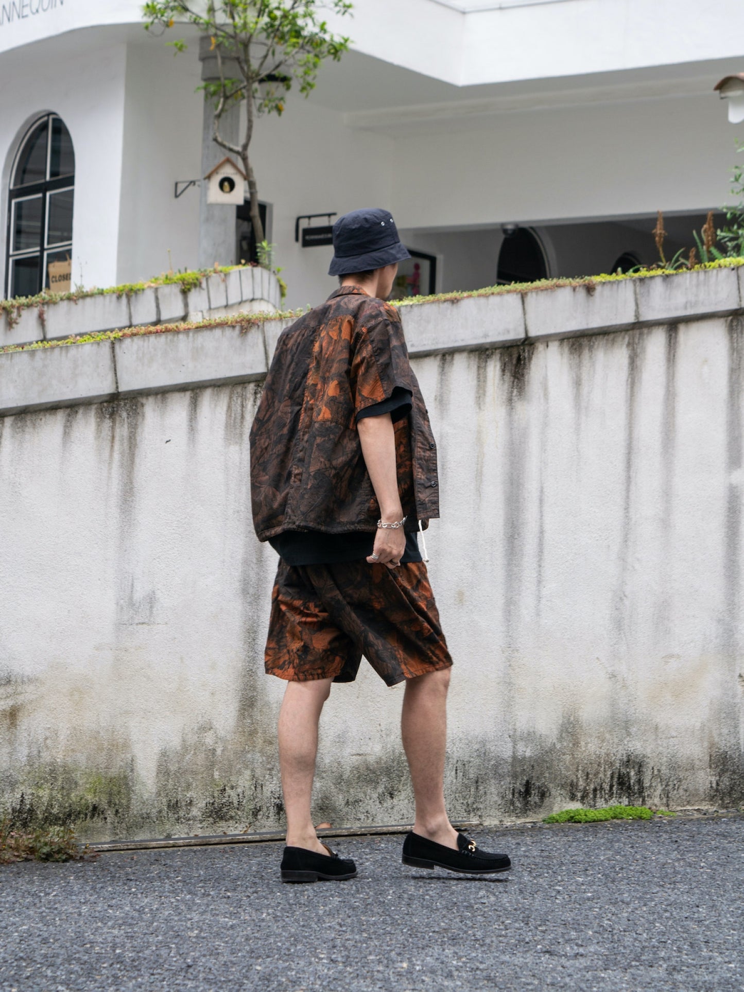PATCH WORK BAKER SHORTS / Orange