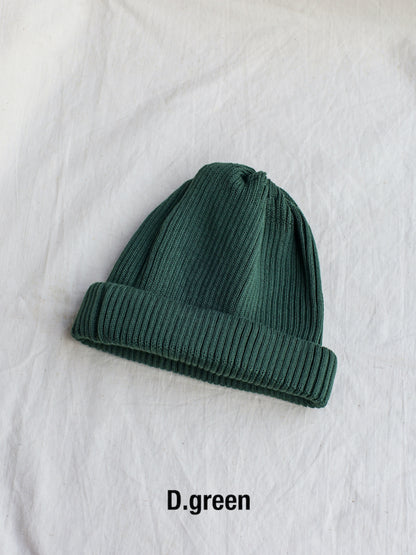 COTTON ROLL UP BEANIE / 13colors