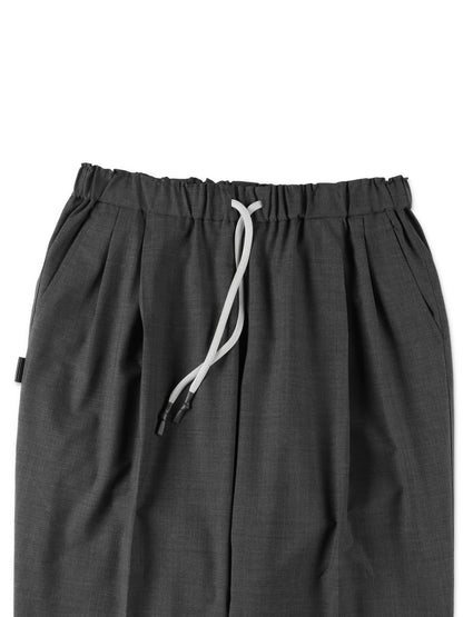 TWO TUCK S WOOL PANTS / Charcoal