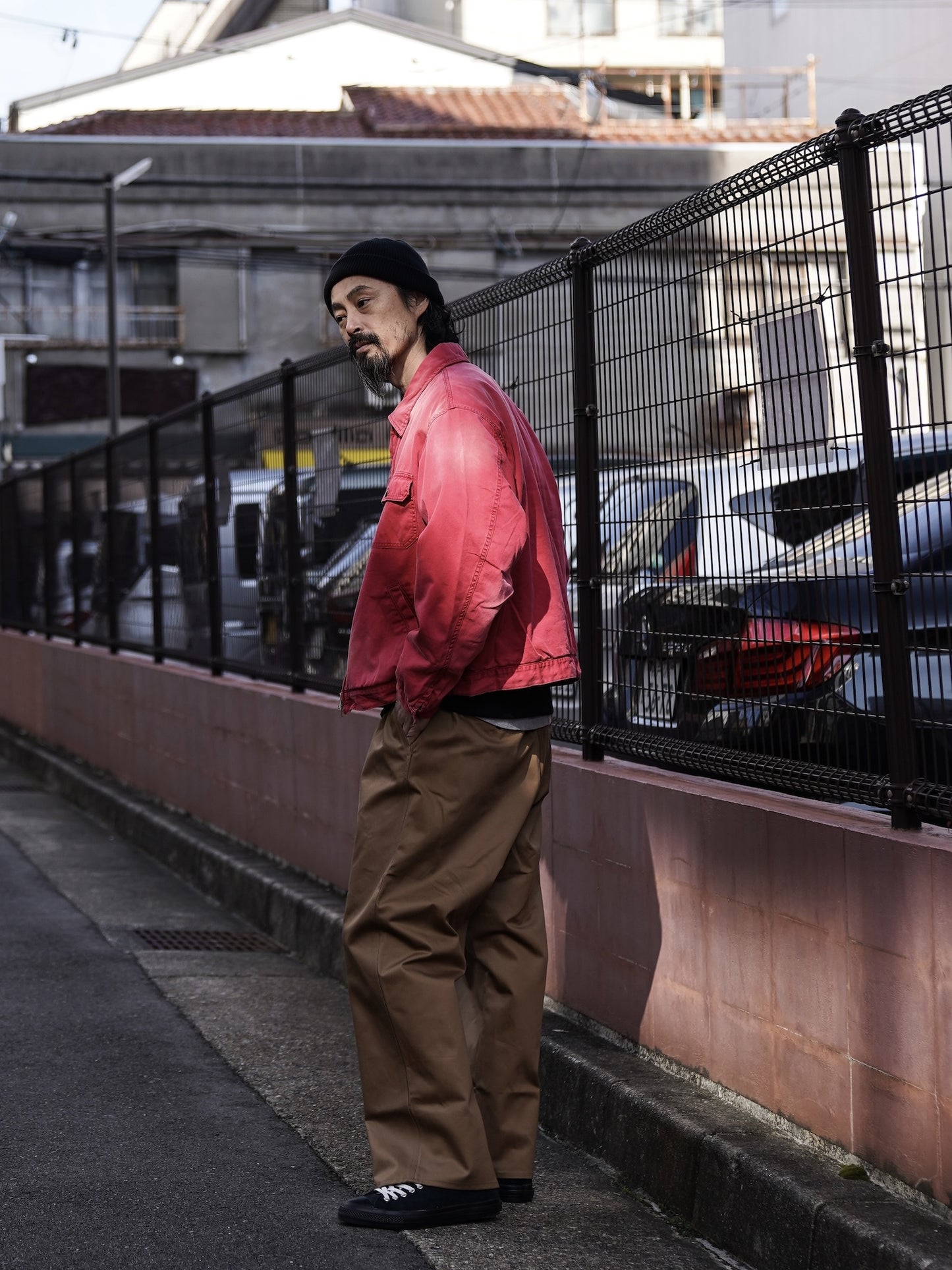 TIMEWORN WORK JACKET / Red