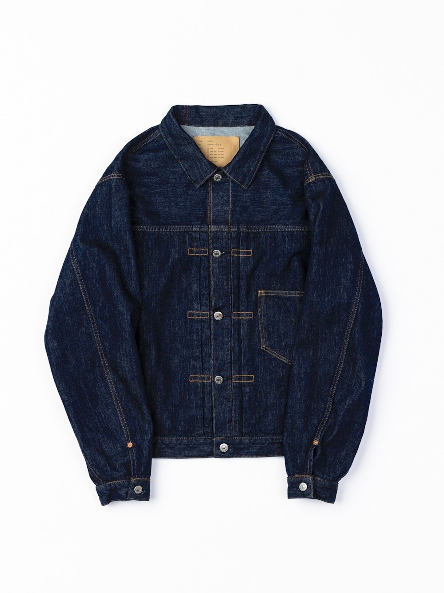 FRONT TUCK DENIM JACKET / Indigo (one wash)