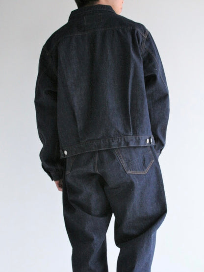 FRONT TUCK DENIM JACKET / Indigo (one wash)