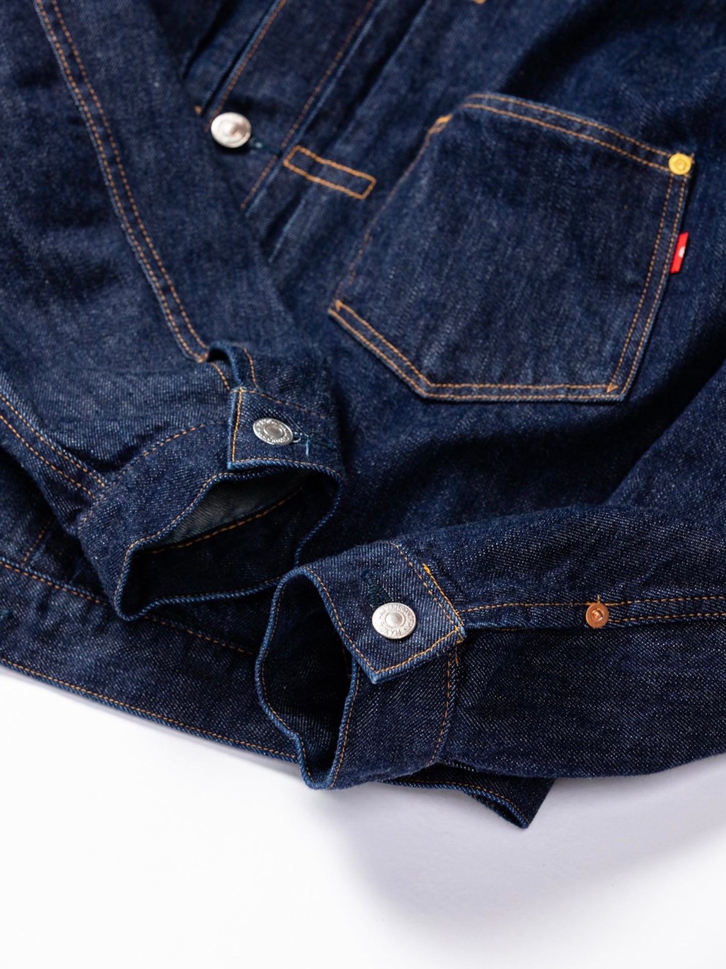 FRONT TUCK DENIM JACKET / Indigo (one wash)
