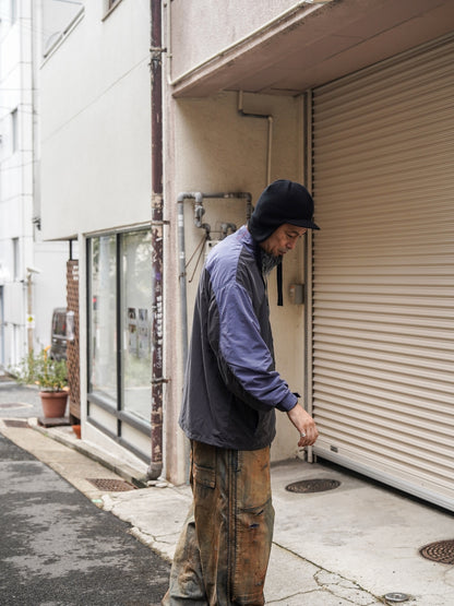 EXCHANGE PATTERN NYLON JACKET / Navy x black