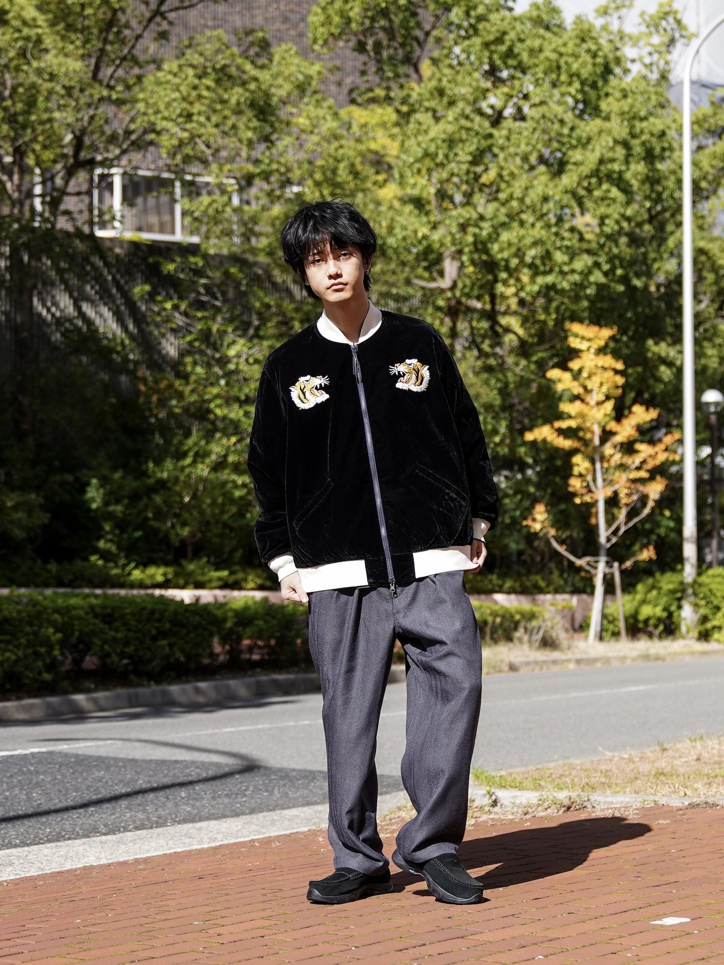 REVERSIBLE "SKAJAN" DOWN JACKET / BK/Navy