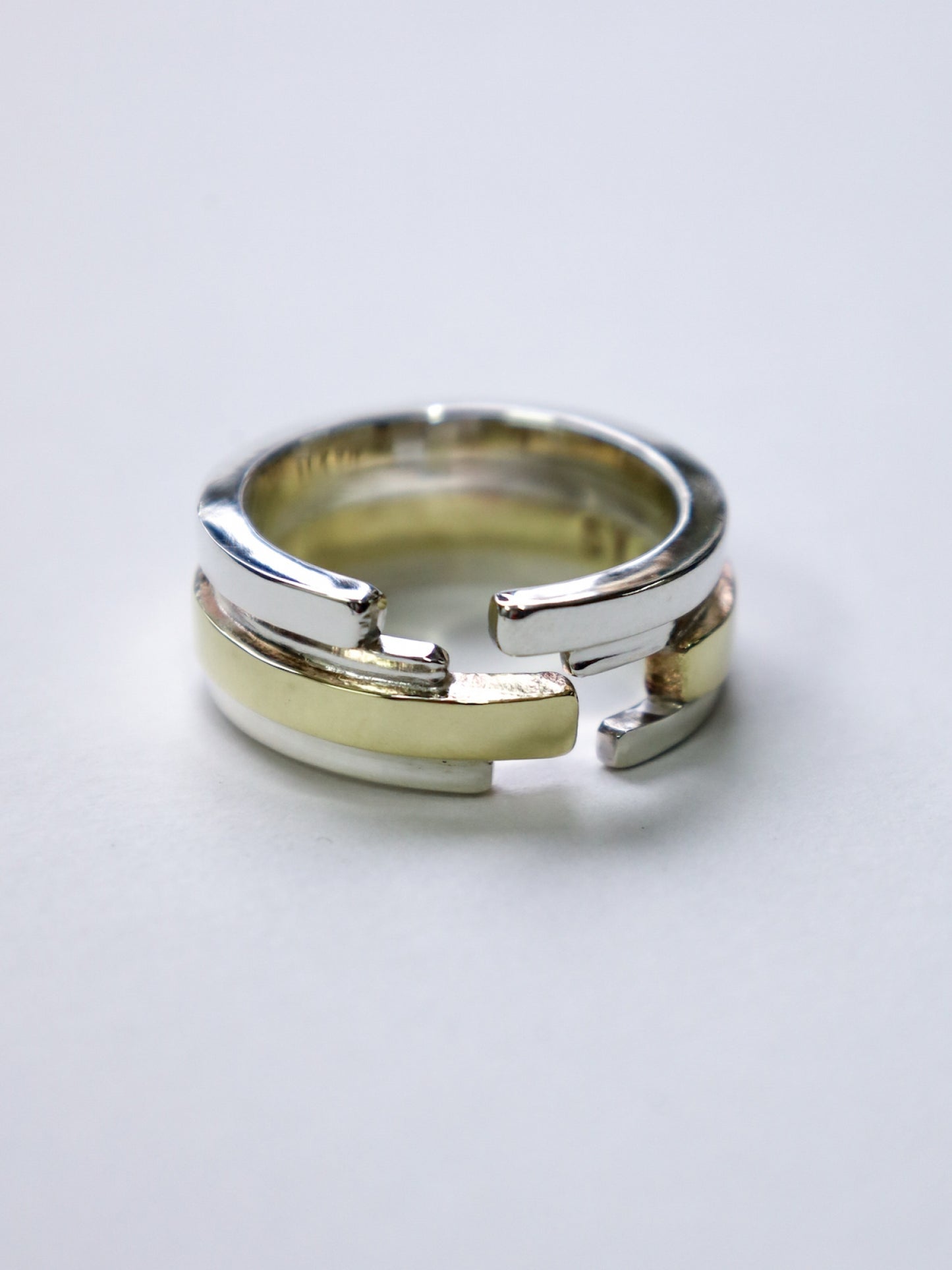 UNEVEN BARS RING / Silver × Brass