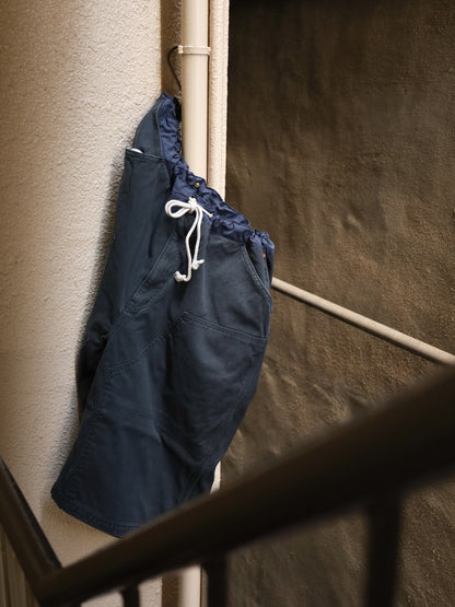 DOUBLE KNEE PAINTER SHORT PANTS / Black