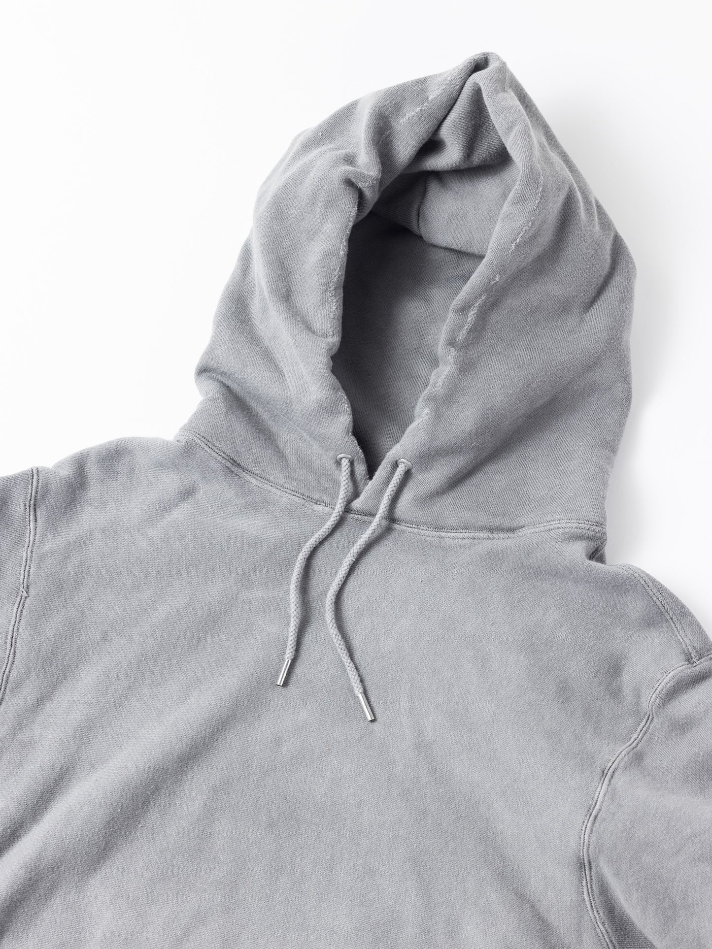 PIGMENT DYED SIDE LIB SWEAT PARKA / Gray