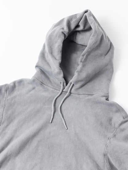PIGMENT DYED SIDE LIB SWEAT PARKA / Gray
