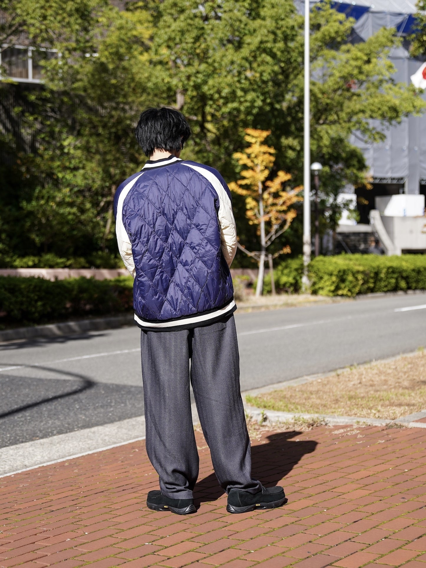 REVERSIBLE "SKAJAN" DOWN JACKET / BK/Navy