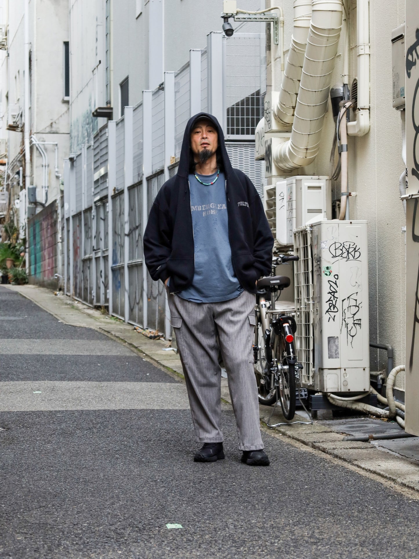 "fulton × JHANKSON" TEAM ZIP HOODIE / Black