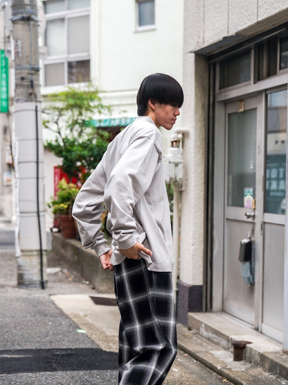 VORTEX 8オンス モックネックバルーン L/S TEE / Silver gray