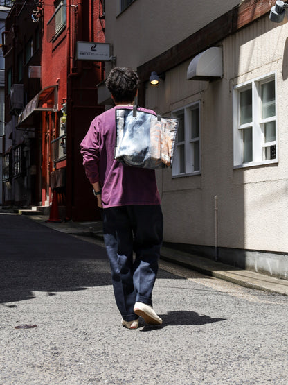 REVERSIBLE CAMP STEADY TOTE BAG / Black×indigo