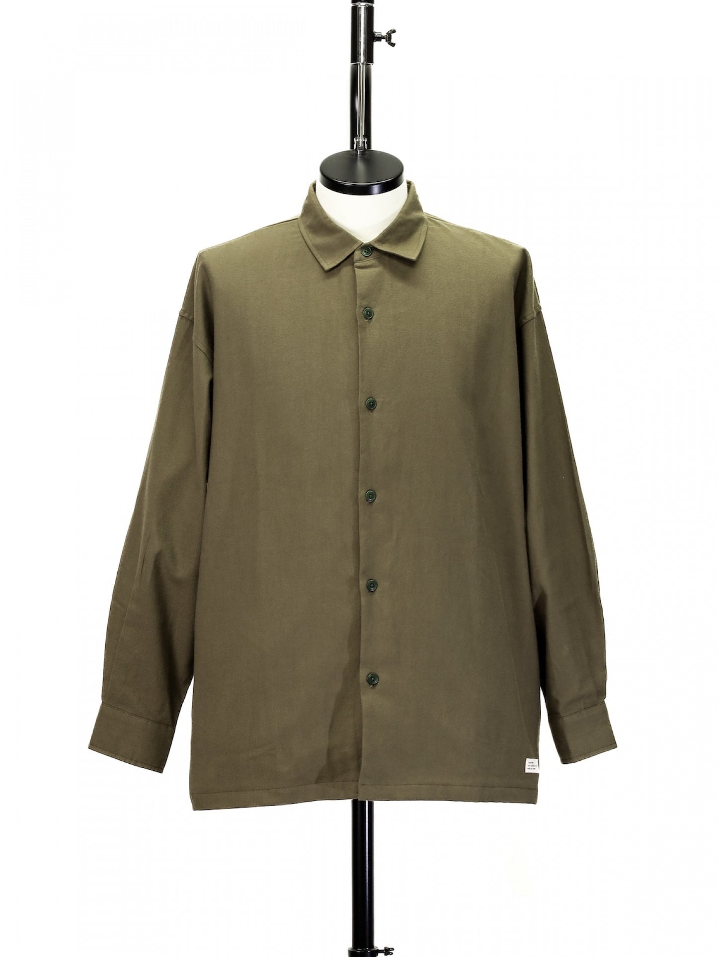 "fulton × organicsta" ORGANIC COTTON FLANEL SHIRT JACKET / Army  Green