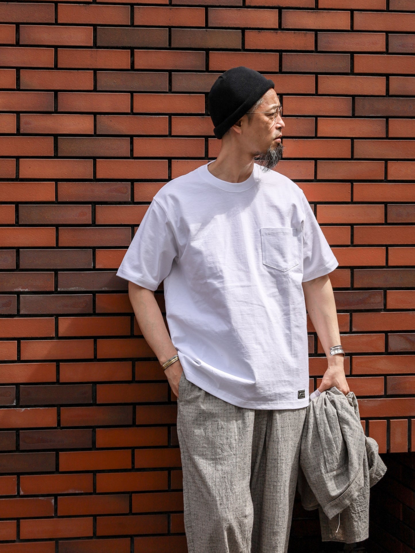 U.S MADE S/S PKT TEE / White