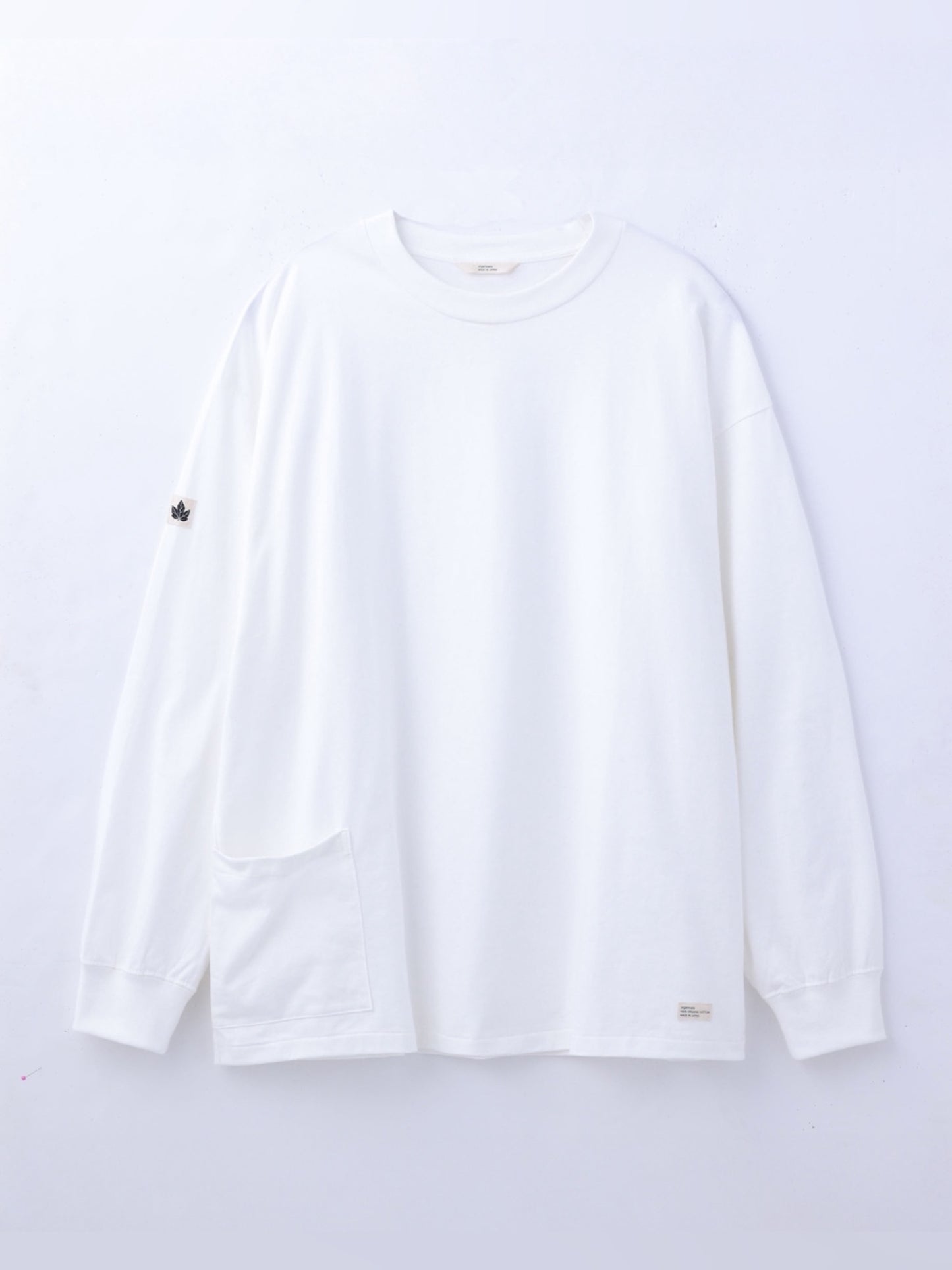 ORGANIC COTTON CHILL POCKET LONG TEE / White