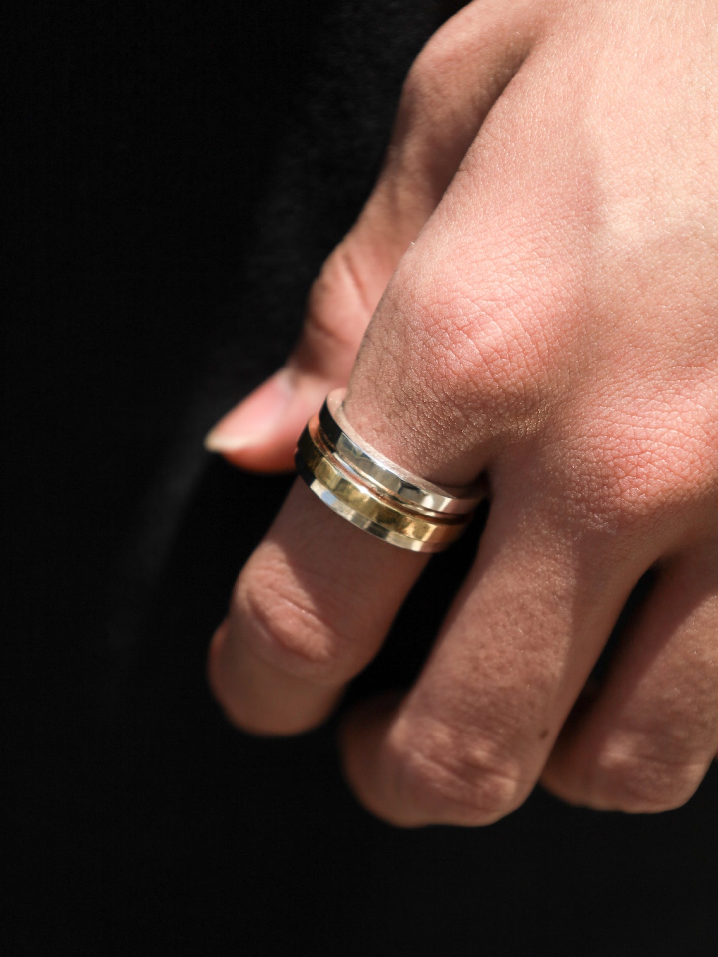 UNEVEN BARS RING / Silver × Brass