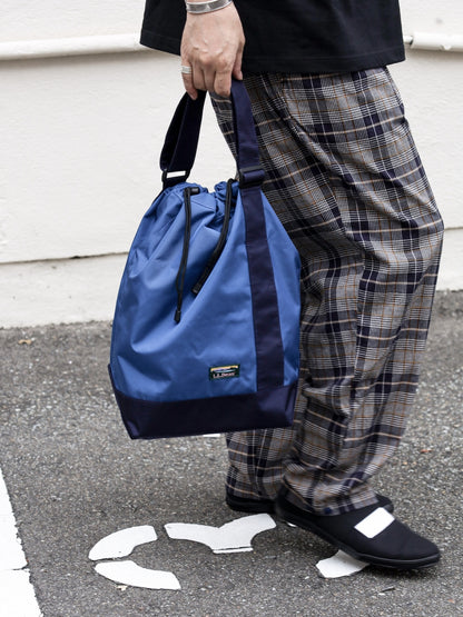 LIGHTWEIGHT CYLINDER TOTE WITH POCKET / 3colors
