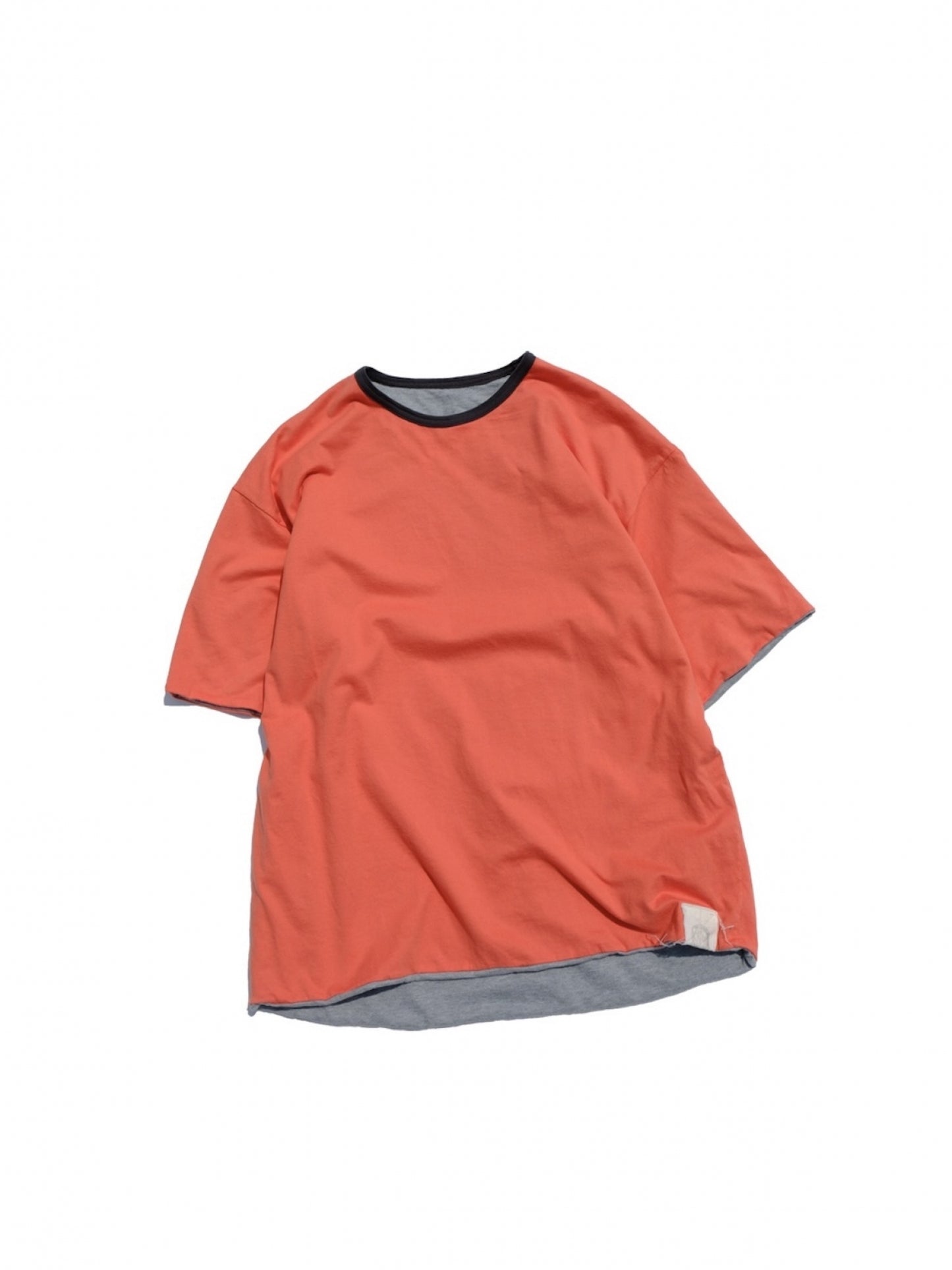 DOUBLE FACE TEE / Orange×gray