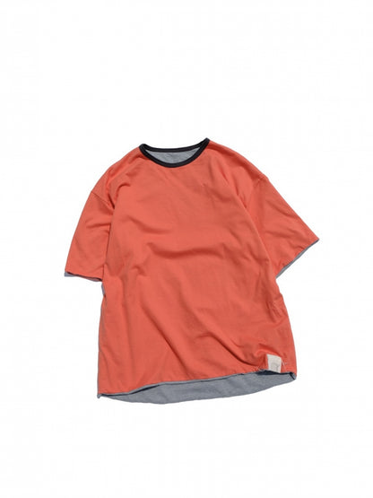 DOUBLE FACE TEE / Orange×gray