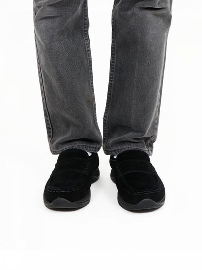 HYBRID LOAFERS / Black suede
