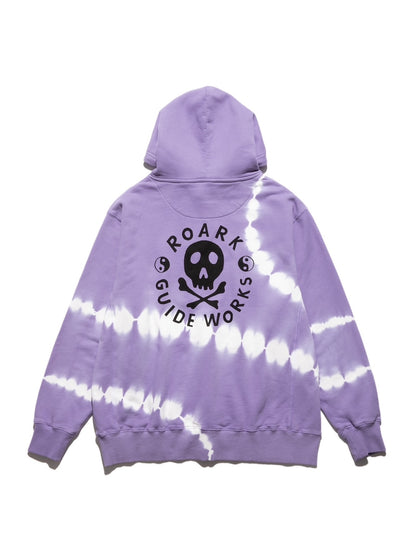 "GUIDE WORKS" TIE DYE P/O HOODED SWEAT / Purple haze shibori