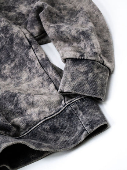 VOO-SPG-094 / SMOKY BLEACHED CREW / Black