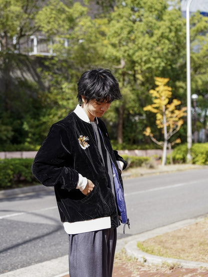 REVERSIBLE "SKAJAN" DOWN JACKET / BK/Navy