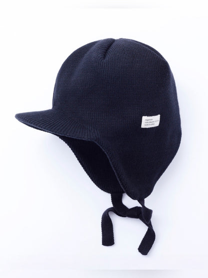 ORGANIC COTTON EARFLAP KNIT CAP / 3colors