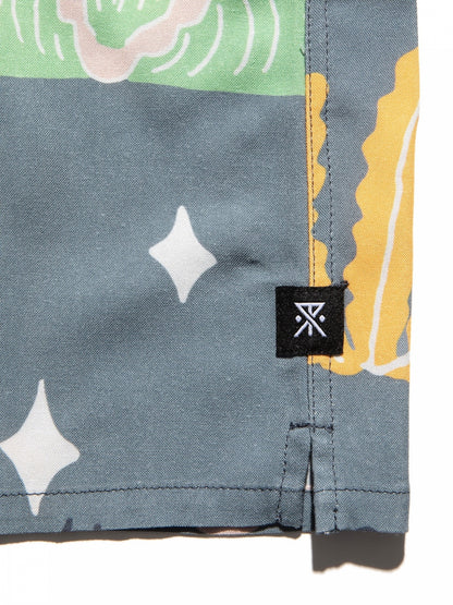 "GONZO VIAJE" S/S WOVEN / Slate blue