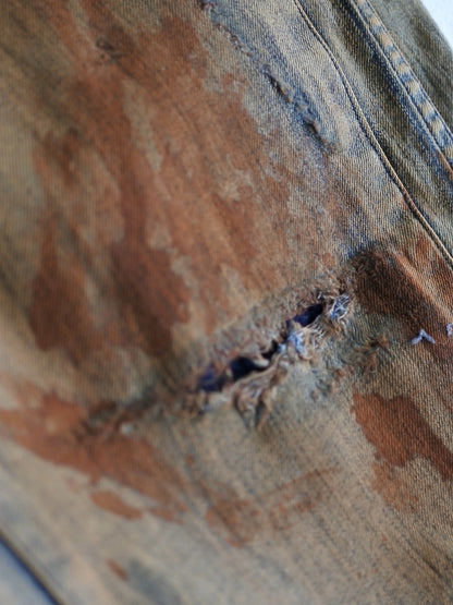 100-YEAR PROCESSING DENIM DECK OVER PANTS / FLATBUSH Ltd.