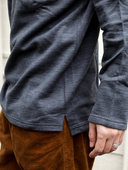 メリノウール裏毛タートルネック / グレー