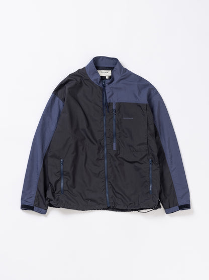 EXCHANGE PATTERN NYLON JACKET / Navy x black