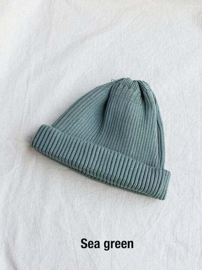 COTTON ROLL UP BEANIE / 13colors