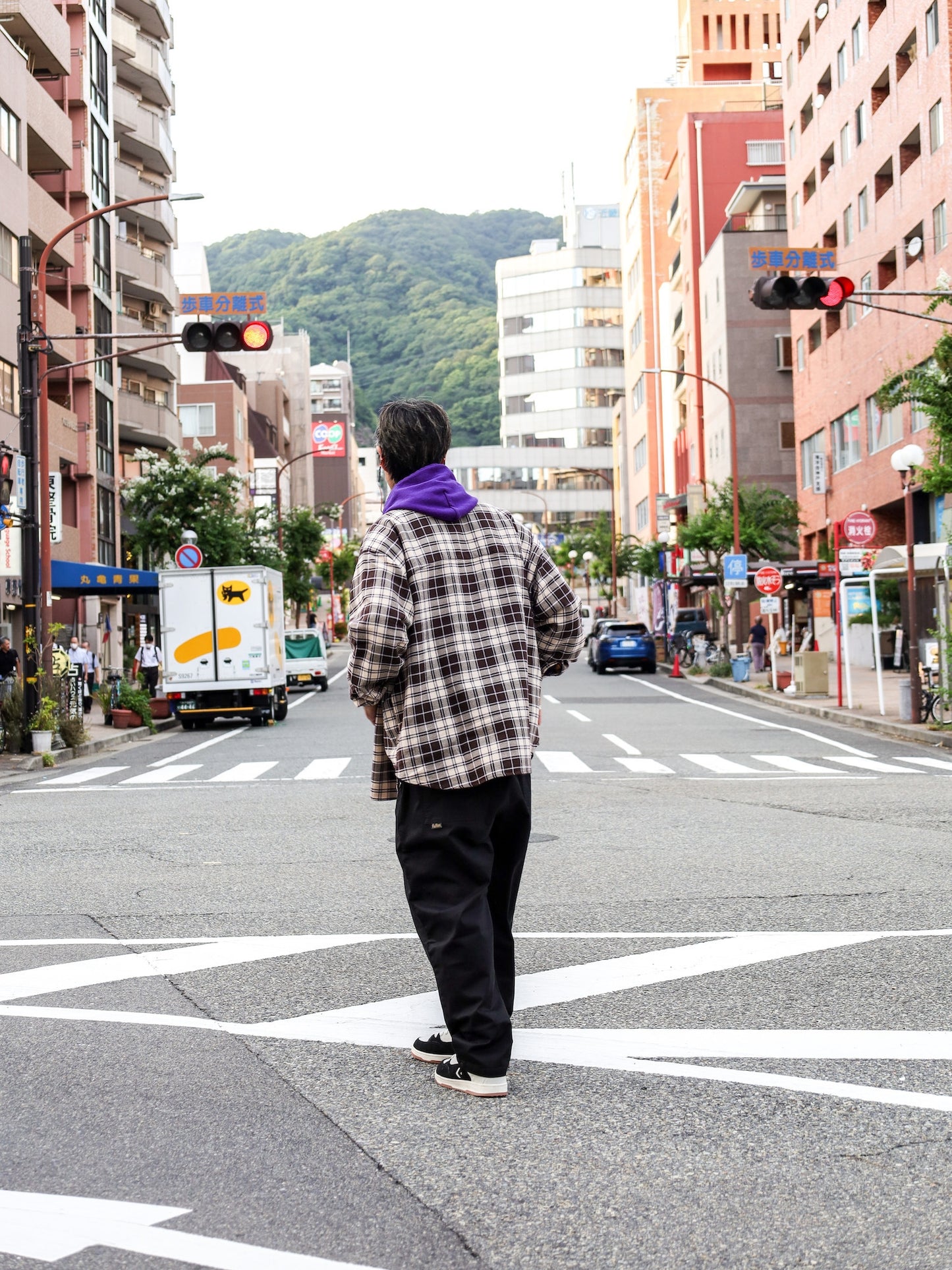 "OWN WAY" SHJKT 改 / Purple check