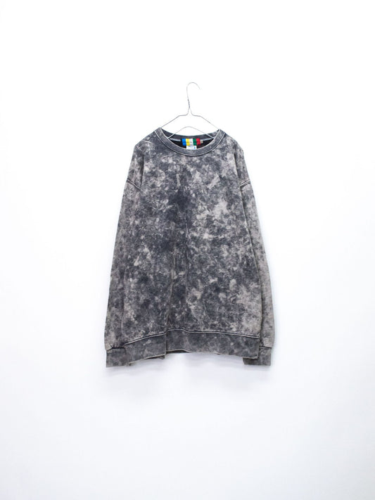 VOO-SPG-094 / SMOKY BLEACHED CREW / Black