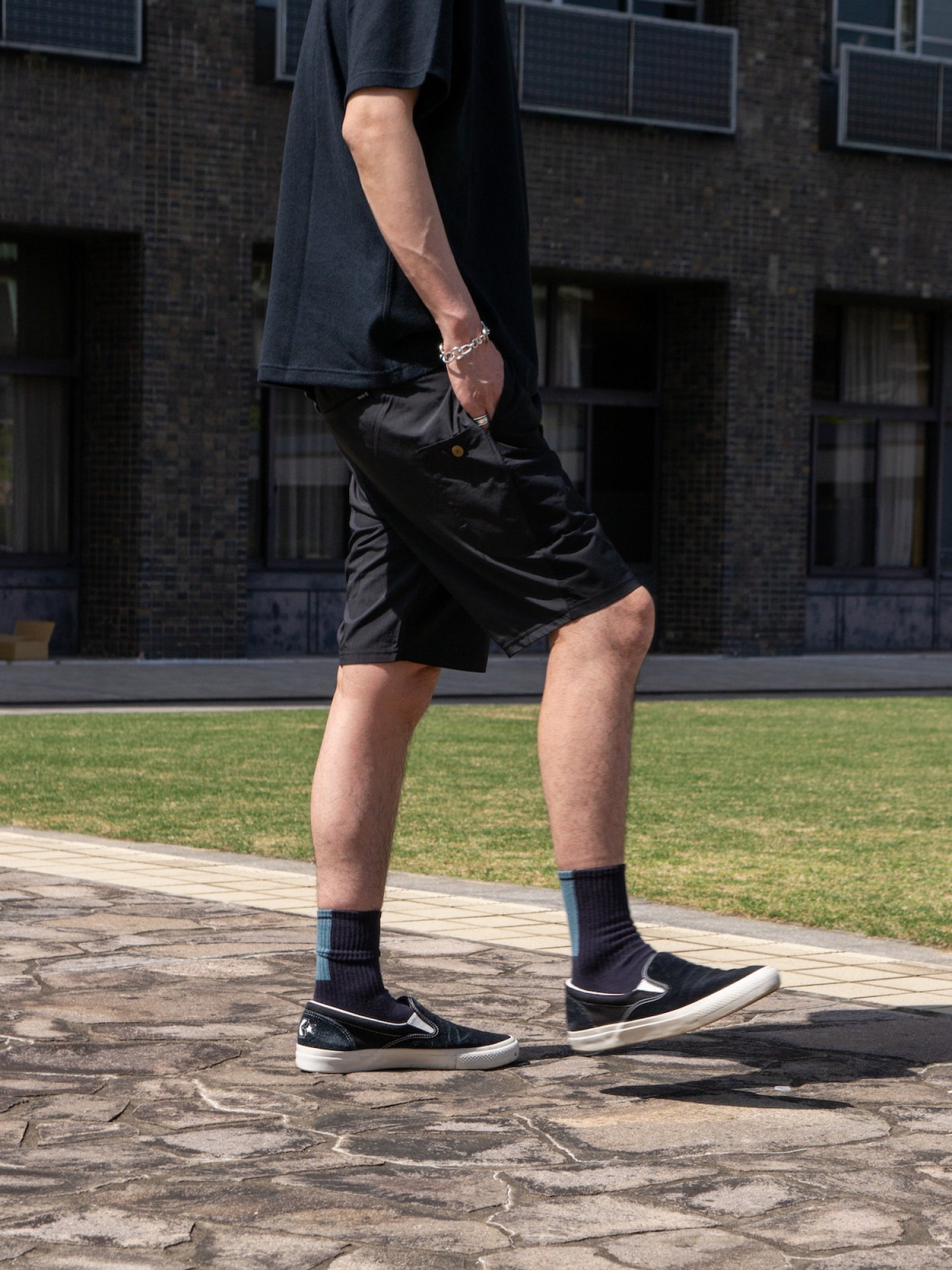 BOATMAN TECH SHORTS / Black