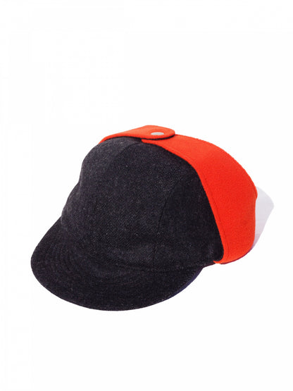 THE BOMBER COMB CAP / Black/orange