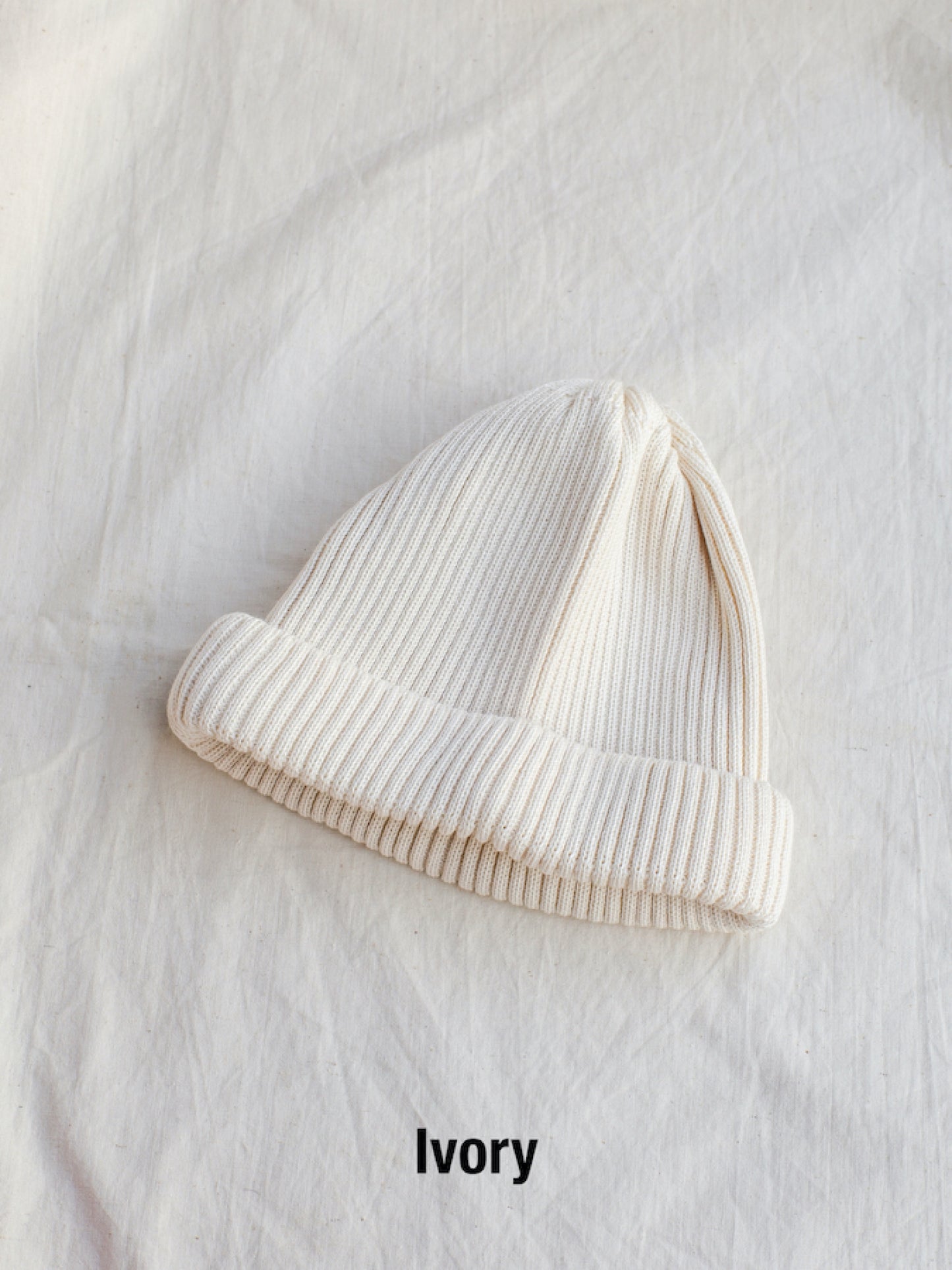 COTTON ROLL UP BEANIE / 13colors