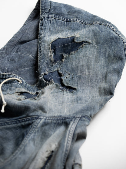 DUAL DENIM REMAKED FULLZIP PARKA / Indigo(remake)