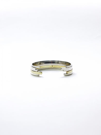 UNEVEN BARS BANGLE(Middle) / Silver × Brass