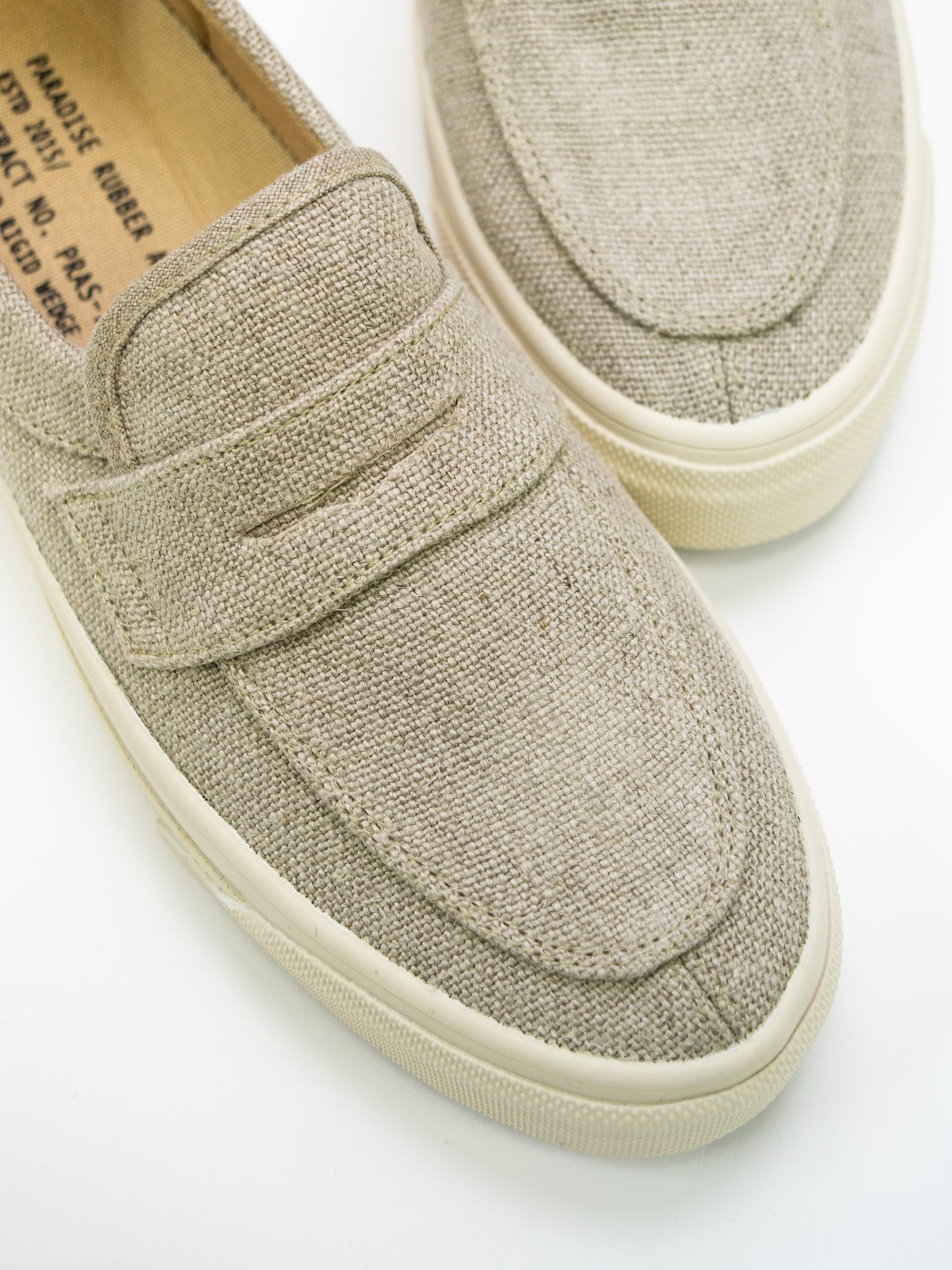 PENNY SLIP-ON LINEN / Natural×off white