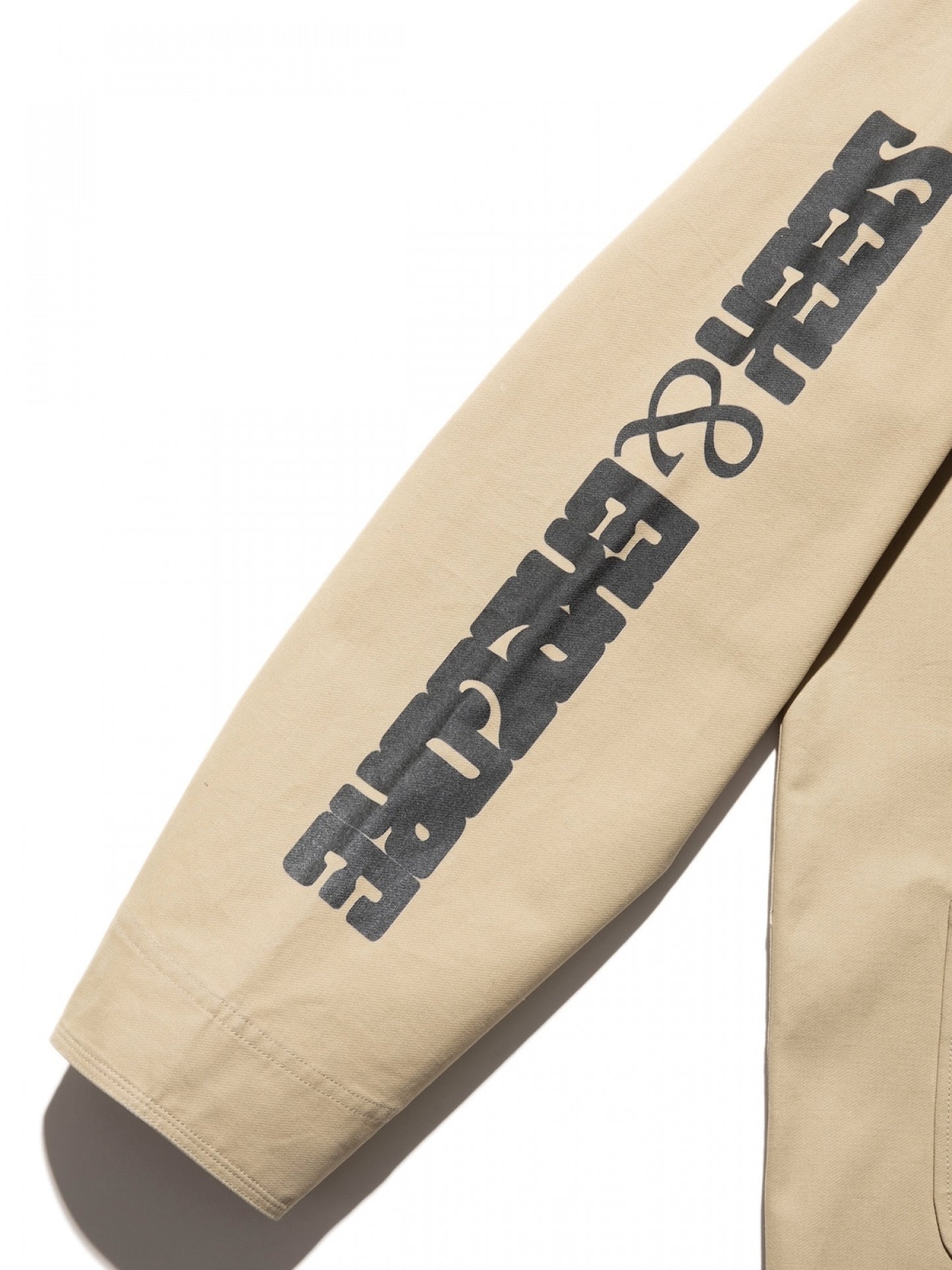 "SEEK & EXPLORE" DUCK DUNGAREE ENGINEER JACKET / Sand beige