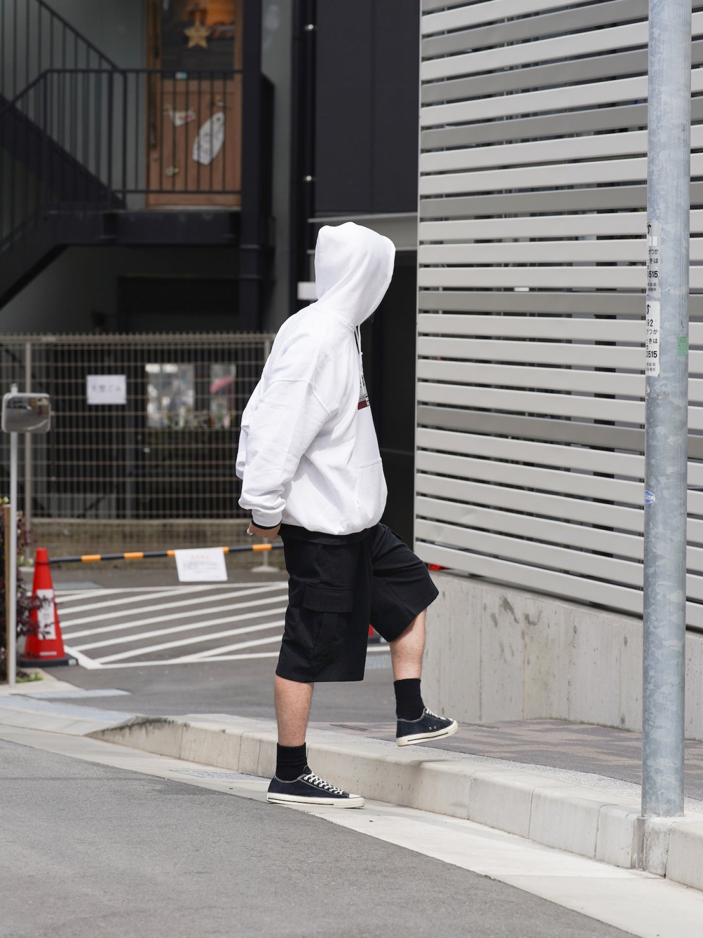 LINEN CARGO 3/4 / Black