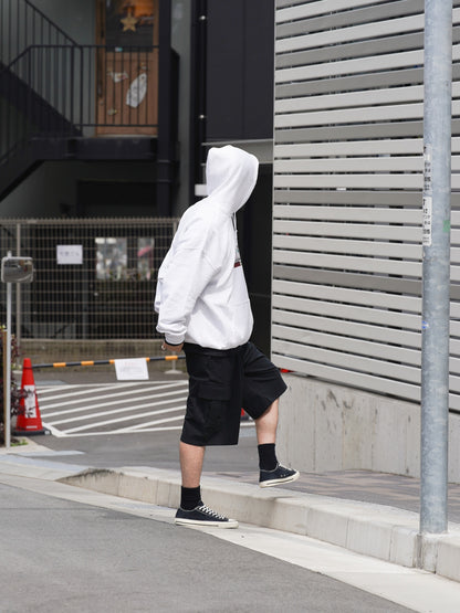 LINEN CARGO 3/4 / Black