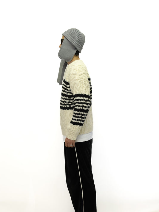 WATERMAN SWEATER / Off white/black