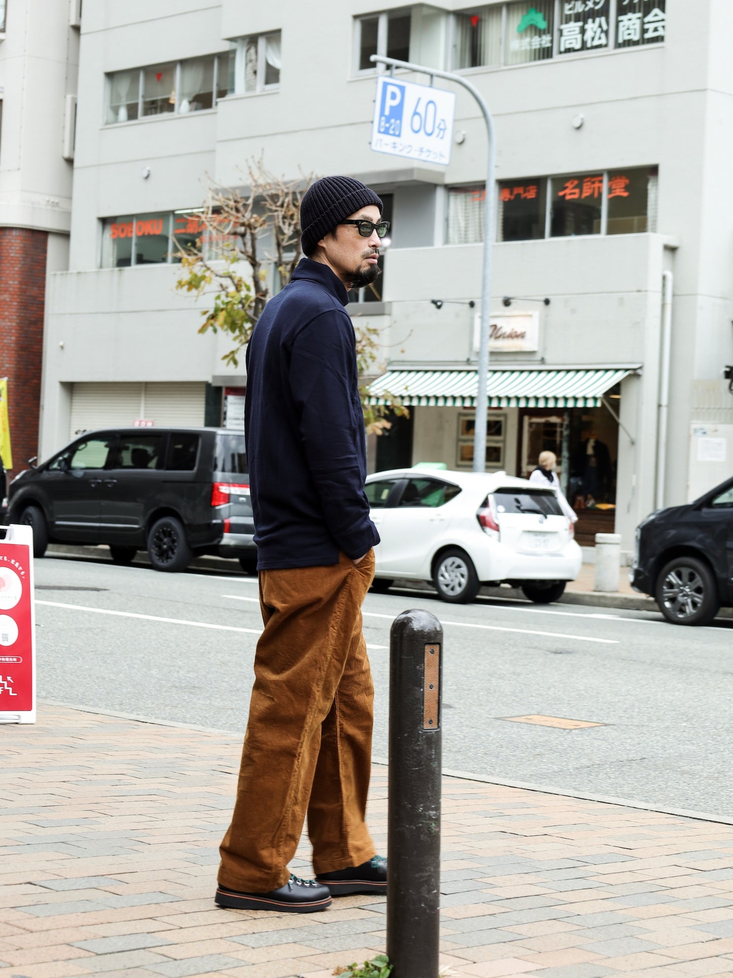 メリノウール裏毛タートルネック / ネイビー